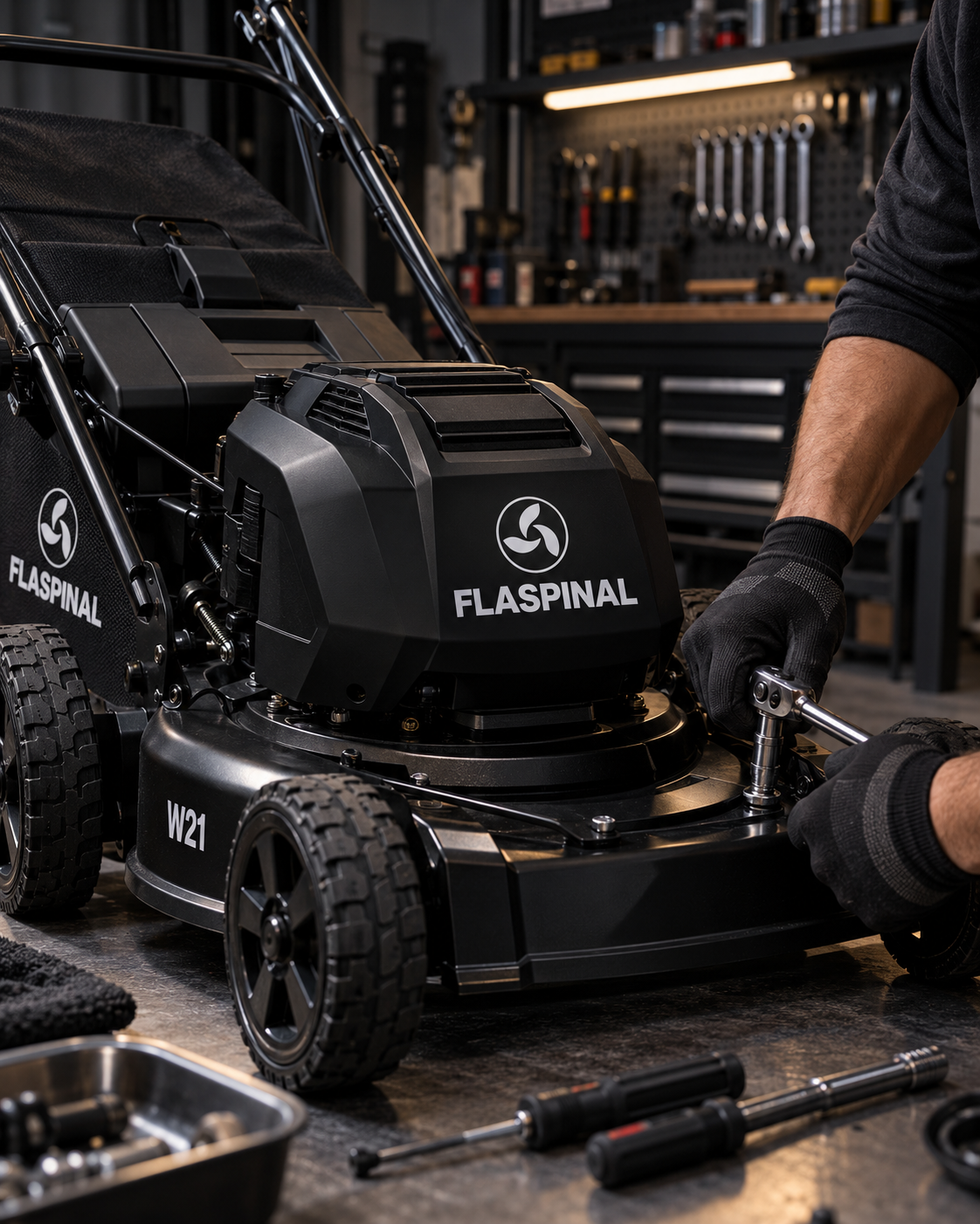 A Flaspinal machine being assembled and checked
