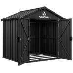 Flaspinal 8x6 Outdoor Storage Shed, Weather-Resistant Metal, Double Door - Image 2