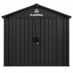 Flaspinal 8x6 Outdoor Storage Shed, Weather-Resistant Metal, Double Door - Image 4